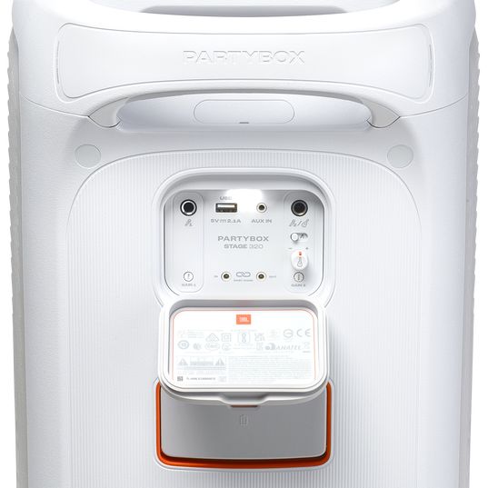 JBL PartyBox Stage 320 - White - Portable party speaker with wheels - Detailshot 2